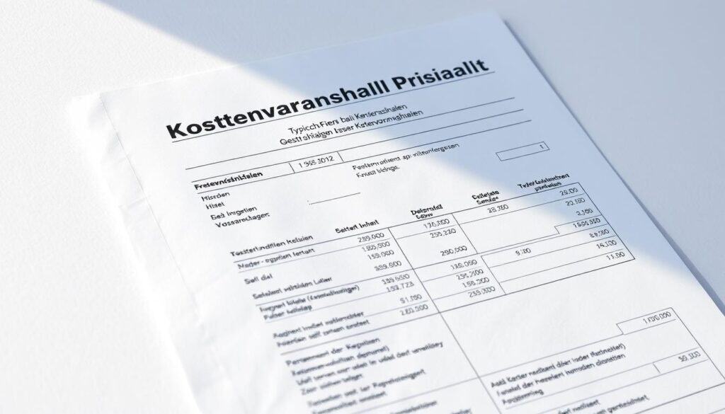 Kostenvoranschlag Prüfung